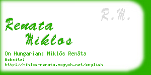 renata miklos business card