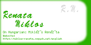 renata miklos business card